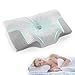 NISMILE Memory Foam Kissen Orthopädisches Kopfkissen Ergonomisches Nackenstützkissen für Seiten- und Rückenschläfer Nackenkissen für Nacken- und Schulterschmerzen, Grau, 58 x 38 x 13/8cm
