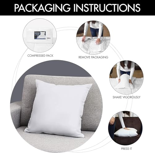 Image of Torque Microfiber Cushion Filler 12 x 12 Inch - 3 Pcs | Throw Pillow for Sofa | Filler Cushion Insert Pillow Cushion for Sofa Couch Bed Home Decorative Gifts