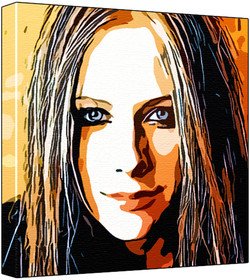 Avril Lavigne - Pop Art Print (Multicolour) 30 x 30 x 2.5 cm Deep Box Canvas