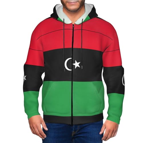 Sweat drapeau libyen coupe décontractée pour éviter les vêtements trop serrés