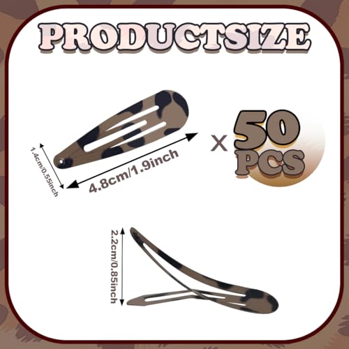 ELANE 50 Pinzas para el cabello Waterdrop Snap miniatura 2