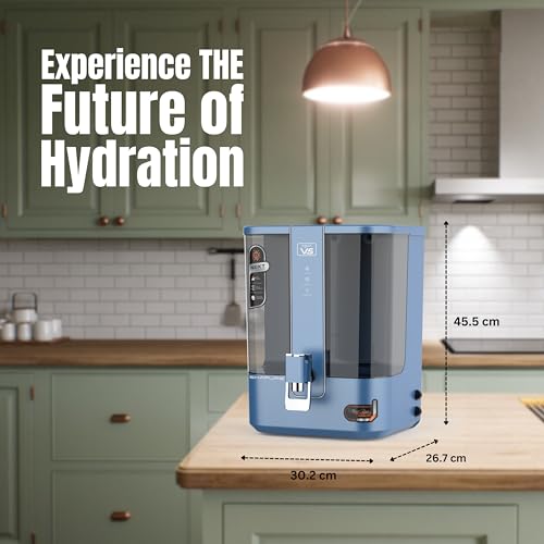 Image of Shapure Aqua V5 RO Water Purifier | 8 Stage RO | Prefilter + Sediment + UV + mTDS and 4 in 1 Mineral + Copper + Alkaline + Zinc Filters | 9L Storage Tank (Energy Blue - V111)