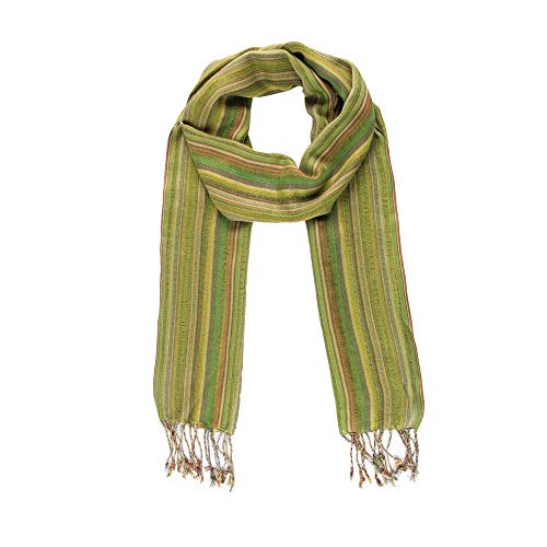 Cachecol Echarpe Lenço Xale Listrado Colorido Longo e Leve Com Franja Moda Feminina Inverno Frio (Ve