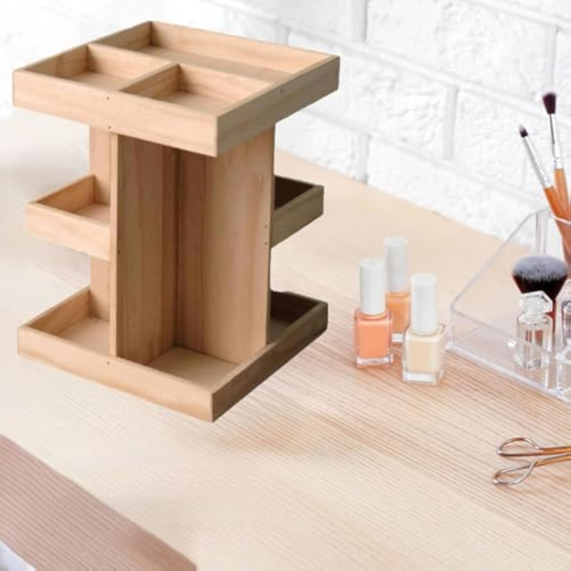 360 Rotating Makeup Organizer Storage Stand for Vanity