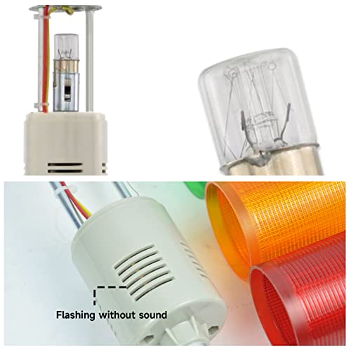 Industrial Signal Light, Small 3 Layer Strobe Warning Lights With Holder No Sound Dc24V For Factory Workshop, Industrial Alarm Flash Lamp Safety Indicator Tower Stack Andon Lights, Lta-205W #TOP3