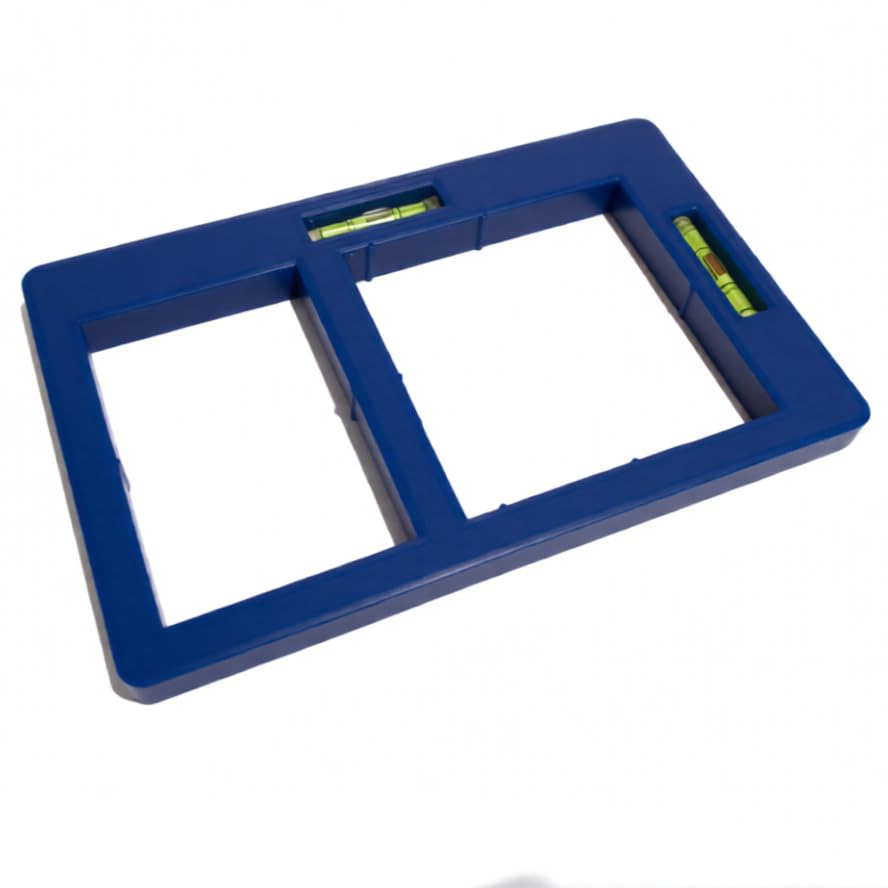 Electrical Socket Back Box Template Level | 1 & 2 Gang | Marking | Compact (Blue)