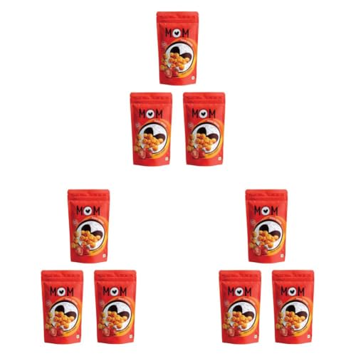 Image of MOM - Meal of the Moment, Roasted Tomato Achaari Makhana (Pack of 9), 52g / 56g Gluten Free | Anti Oxidants | MSG Free | Zero Trans Fat | No added Preservatives and No Artificial Flavours