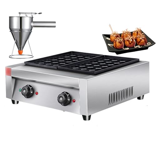 Commerciale Takoyaki Maker 28/56 Fori, 2KW non-Stick Grill elettrico con corpo in acciaio inossidabile, controllo delle tempeste regolabili per risultati rapidi croccanti nei ristoranti o nelle cucine