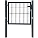Produktbild vidaXL 142026 Anthrazit Gartentor Stahl 106x150cm Zauntor Einzeltor Hoftür Pforte