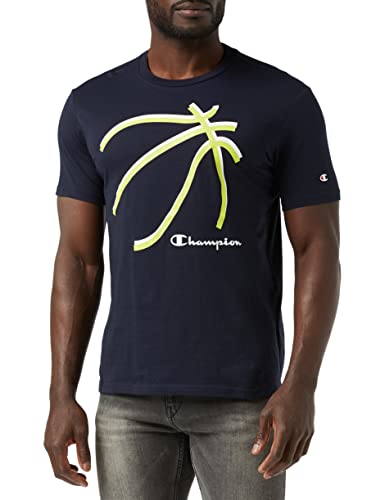 Champion Graphic Shop Basket S/S T-Shirt, Bleu Marine, S Homme