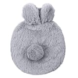 Wärmflasche mit Weichem Bezug Wärmflasche Klein 400ml Mini Wärmflaschen Auslaufsicher Wärmflaschen Bettflasche Flauschig Wärmflasch Lange Warm für Warm- und Kaltkompressen Hand-Fuß-Bettwärmer