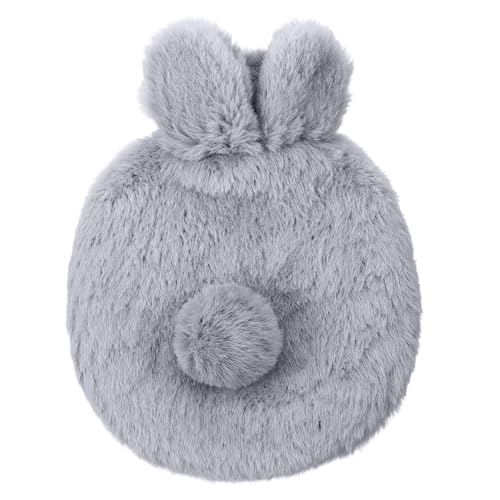 Wärmflasche mit Weichem Bezug Wärmflasche Klein 400ml Mini Wärmflaschen Auslaufsicher Wärmflaschen Bettflasche Flauschig Wärmflasch Lange Warm...