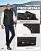Outdoor Ventures Herren Packbare Steppweste Outdoor Übergangswesten Gefütterte Hybrid Sportwesten für Männer Laufen Golf Wandern Reiten Schwarz L