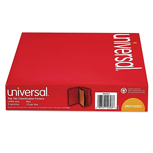 Unv10303 - Universal Pressboard Classification Folders #TOP4