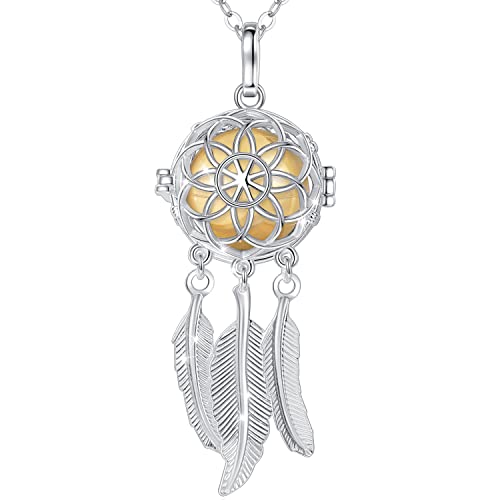 Collier urne pour cendres pour femme, cadeau de condoléances chaîne 61 cm
