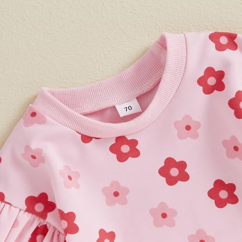 Toddler Baby Girl Clothes Long Sleeve Floral Sweatshirt Shirt Top+Pants Infant Fall Winter Outfits3
