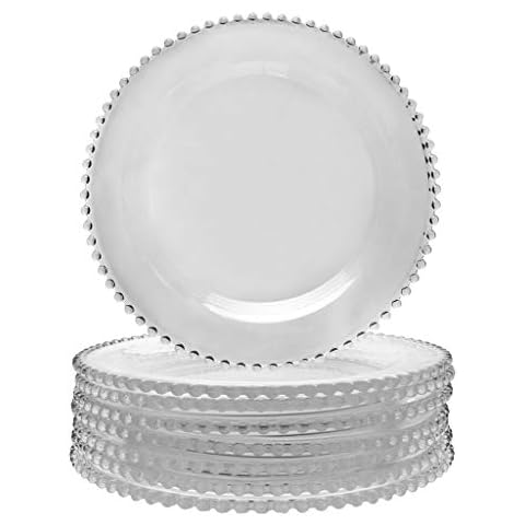8 Piece Bella Perle Glass Dinner Plate Set Cover