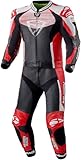 MUGENRACE Scorpion perforierte 2-Teiler Motorrad Lederkombi, schwarz/weiß/rot, 50