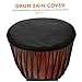BESTonZON African Drum Cover PU Damp Resistant Djembe for Noise Control Tailored Fit Protective Cover for Quiet Practice Shared Spaces