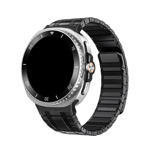 [PLYYQZM] Sam su ng �ɍ��� Galaxy Watch8 44mm 40mm/8Classic 46mm�p�X�e�����X�X�`�[���o���h�A,Watch �ɍ��� Ultra2(2025)�p�����u���X���b�g�X�g���b�v�ɓK�p(Black,For Ga