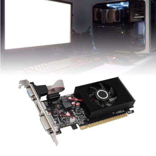 Scheda Grafica GT740 4GB, DDR3 GPU a 128 Bit, Scheda Video da Gioco PCIE 3.0 X8, Scheda Grafica a Basso Profilo a Basso Profilo Desktop con HDMI, DVI, Porte VGA - Scheda video - Immagine 3