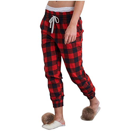 Pajama Pants for Women, Yeyamei Buttery Soft Pajama Pants for Women  Floral Print Drawstring Casual Palazzo Lounge Pants Wide Leg for All Seasons