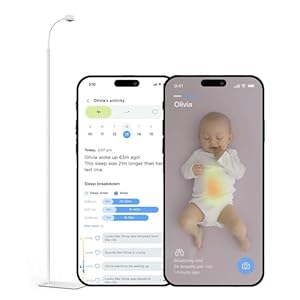 Luna 2.4GHz WiFi Baby Camera Monitor & Floor Stand, Sensor-Free Infant Breathing Monitor, Smart AI Monitoring, Sleep Tracker, Crying Detection, Night Vision, 2-Way Audio, Newborn Essentials