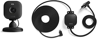 Nueva Blink Mini 2 + adaptador resistente a la intemperie | Cámara de vigilancia interior y exterior compacta con enchufe, visión nocturna en color HD y detección de movimiento (negro)