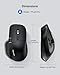 TECKNET Wireless Mouse, Bluetooth Mouse (BT5.3/5.0 & 2.4G) Rechargeable Ergonomic Optical Mouse with 6 Adjustable DPI, Side Scroll, Quiet Clicks, USB A Receiver, 7 Buttons, Wide Compatibility - Black