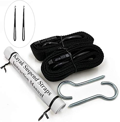 image for DrSportsUSA Single Kayak Wall Hanger Storage Strap Garage Canoe Hoists