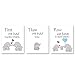Kairne Cute Baby Elephant Watercolor Art Print, Set of 3 Balloon Elephant Family Love Quote Wall Art Poster, Living Room Bedroom Home Decor Nursery Art Canvas,Unframed 8x10 Inch