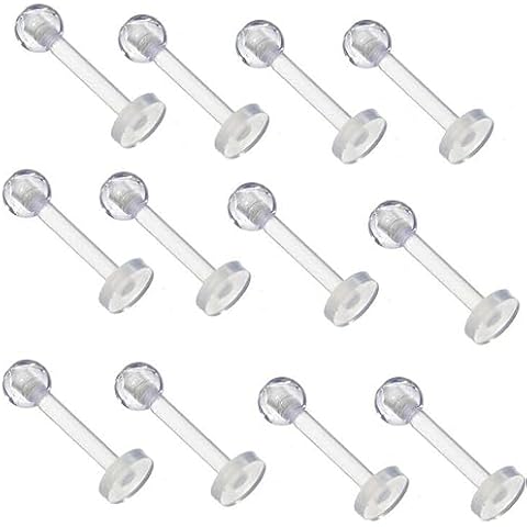 Bamboopack 30PCS Clear Plastic Piercing Retainers Cover