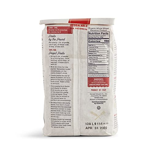 Delallo Organic Whole Wheat Elbow Macaroni thumb #1