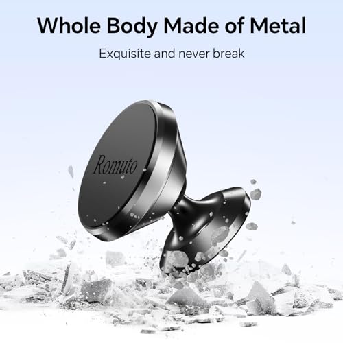 【 2-Pack 】 Magnetic Phone Holder for Car Dashboard【Strong Magnet】iPhone Magnetic Phone Mount for Car Phone Holder 【4 Metal Plate】Cell Phone Holders for Your Car Mount for iPhone 16 Pro Max 15 14 13 12