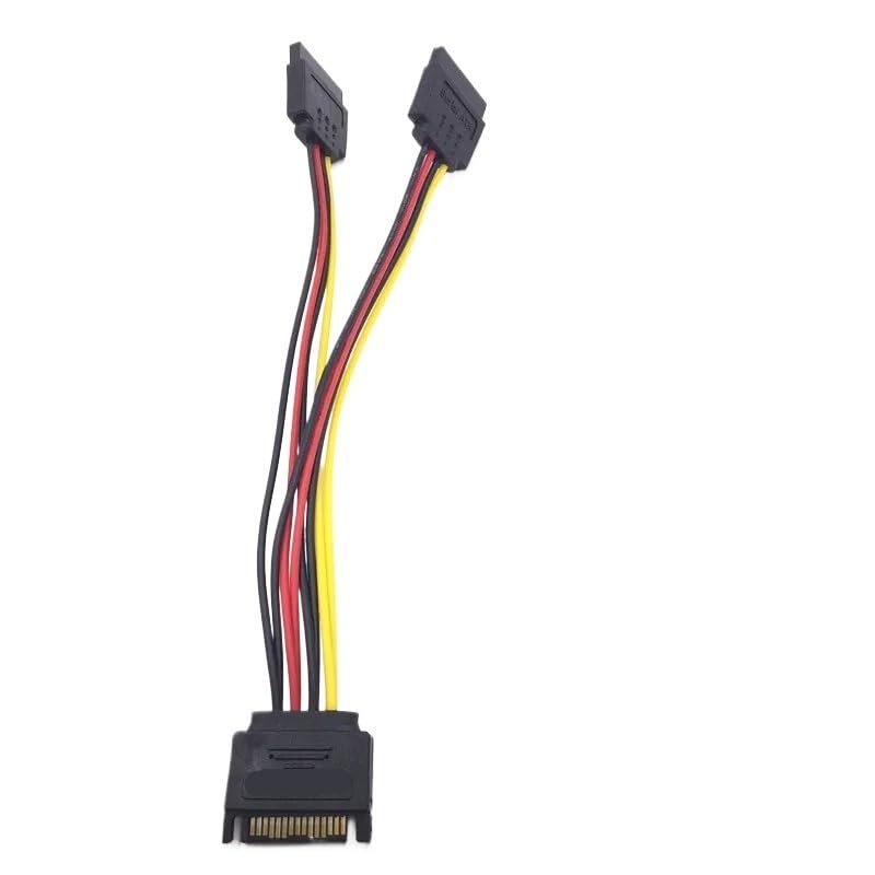 Cable divisor de energía SATA II 15Pin macho a 2 hembra 20cm miniatura 5