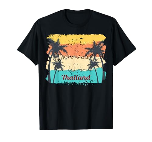 Thaïlande Palmiers Style Insulaire Phuket Cadeau Souvenir T-Shirt