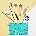 Fashion Canvas Coin Purse Pouch for Men Women Christmas Corgi Dog Blue Coin Wallet Zipper Change Pouch Small Makeup Organizer
