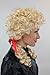 WIG ME UP- 3048-P02 Peluca Mujer Halloween Carnaval Barroco Rubio rizos Trenzas...
