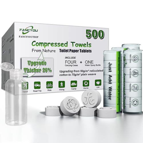 Fancyou 500 Pcs Disposable Face Compressed Towel, Mini Portable Towel