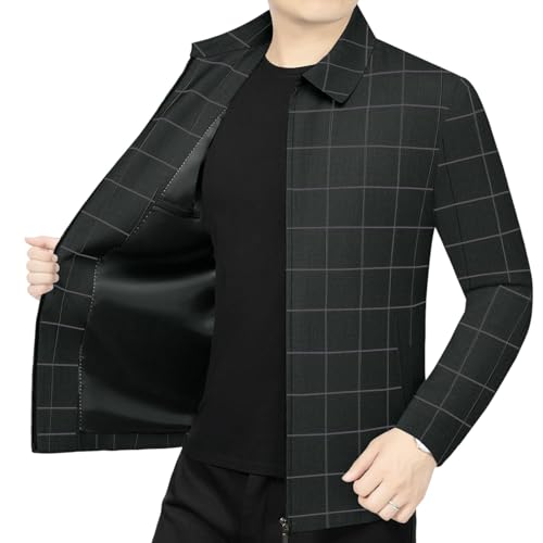 Veste de printemps mi-longue homme à col carré veste fine casual