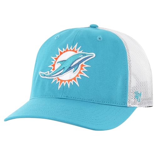 47 Men's Aqua/White Miami Dolphins Team Unstructured Trucker Adjustable Hat