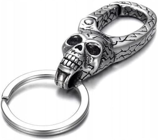 VALHALLAViking Jewelry Lion Head Keychain Leather Car Keychain Punk Biker Keychain Amulet for Men and Women