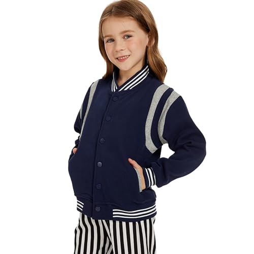 Outofgas Kids Baseball Jackets Boys Girls Fit Varsity Jacket Casual Lightweight Sport Cardigan Bomber Jackets3