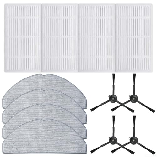 Replacement Parts Set Vacuum Cleaner Accessories Kit for Tapo RV30 Max Plus/RV20 Max Plus Robot Vacuum, Includes Filters, Side Brushes, Mop Cloths,Vacuum Cleaner Accessories(A)