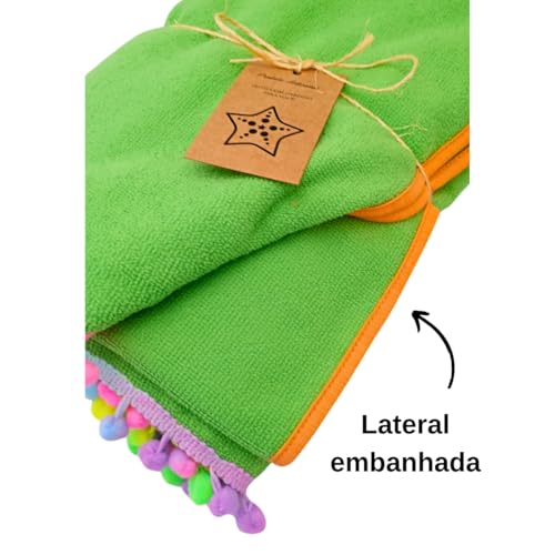 Marujá Beach Saída de Praia Atoalhada Verde Canga Toalha Natação Canga de Praia