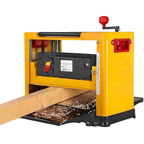 Cepilladora de banco eléctrica de 2000 W, regruesadora eléctrica de 8000 RPM, ensambladora de madera de 13 pulgadas para cortar, motor de cobre multifuncional, 6-160 mm de alto y 1-3 mm de grosor.