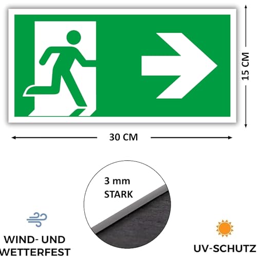 Notleuchte Rettungsschild Notausgang Brandschutz-Zeichen LED IP 54 mit