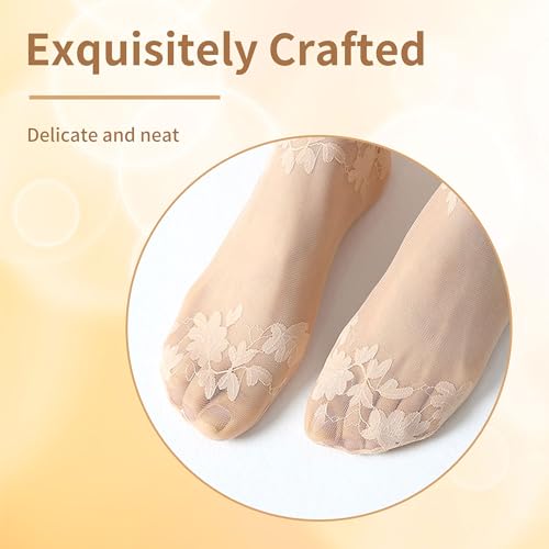 3 pairs Women's Lace Ankle Socks Non Slip Breathable Lace Socks Mesh Fishnet Ruffle Dress Socks for Woman Girls3