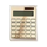 russell+hazel Acrylic Calculator, Clear with Gold-Toned Hardware.25” x 5.875” x 4.375” (51179)