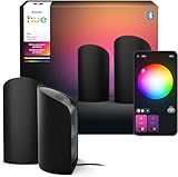 Philips Hue Play Smart Wall Washer, 2-Pack, Black, White & Color LED Lights...